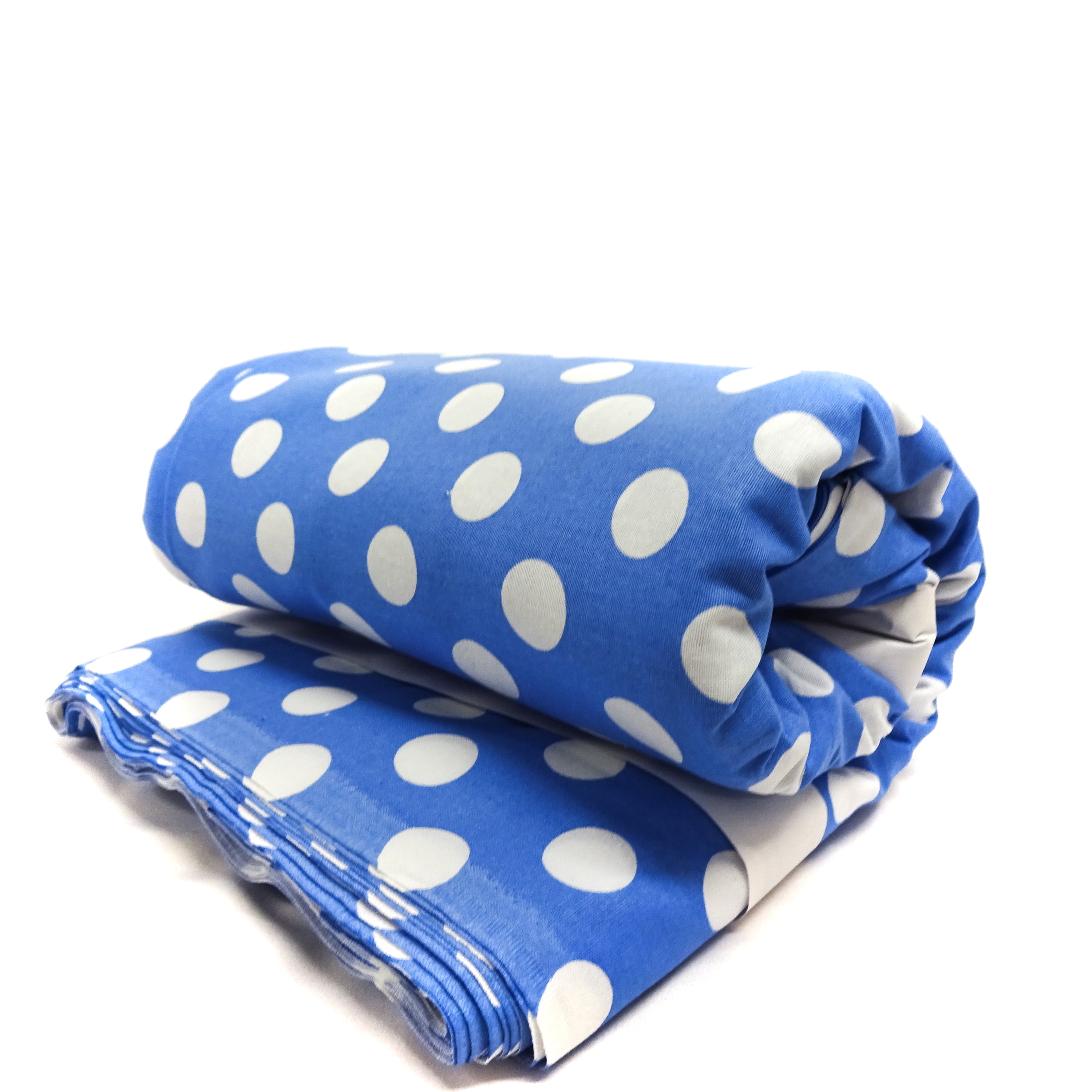 Shason Textile (8 Yards Cut) 100% Cotton Solid Quilting Fabric, Provence / White Big Dots