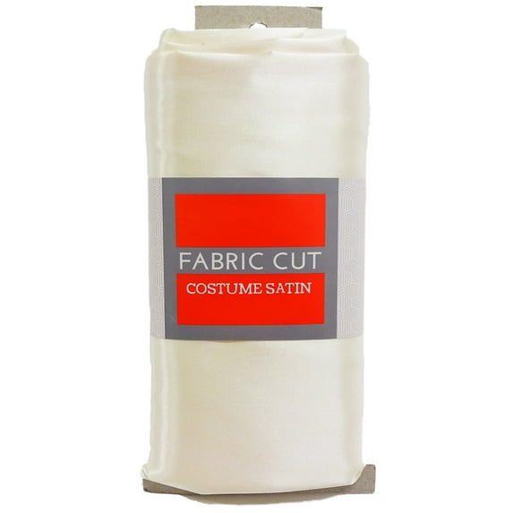 Shason Textile (8 Yards Precut) Special Occasion Costume Satin Precut Fabric, Ivory