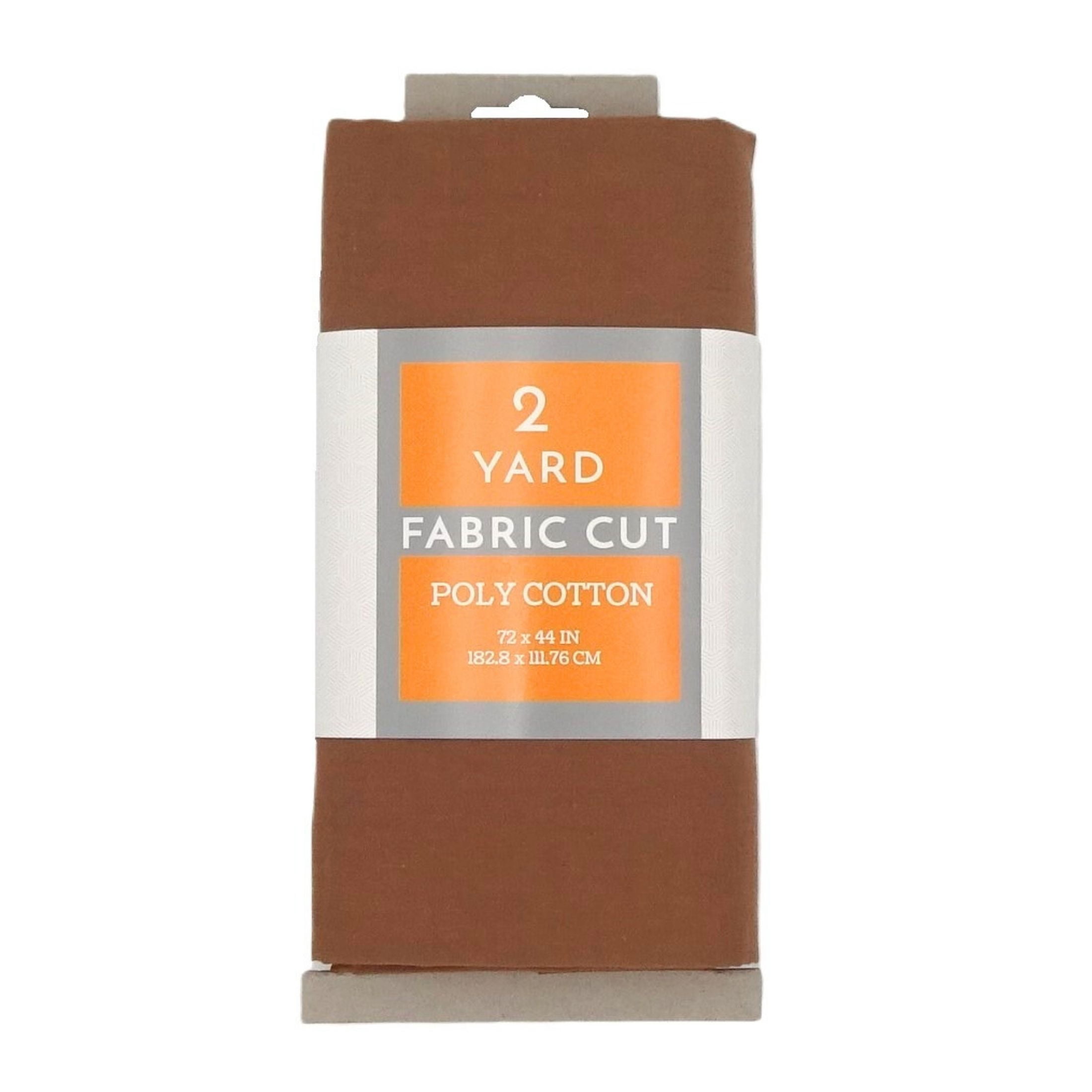 Shason Textile 2 Yard Cut Poly Cotton Fabric, Chocolate, 44" Wide for Craft & Quilting Projects
