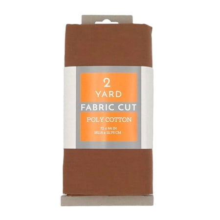 Shason Textile 2 Yard Cut Poly Cotton Fabric, Chocolate, 44" Wide for Craft & Quilting Projects