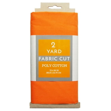 Shason Textile Craft Quilting Poly Cotton 2 Yards Precut Fabric, Orange