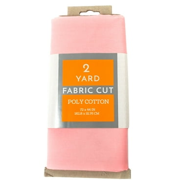 Shason Textile Craft Quilting Poly Cotton 2 Yards Precut Fabric, Pink
