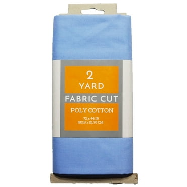 Shason Textile Craft Quilting Poly Cotton 2 Yards Precut Fabric, Powder Blue
