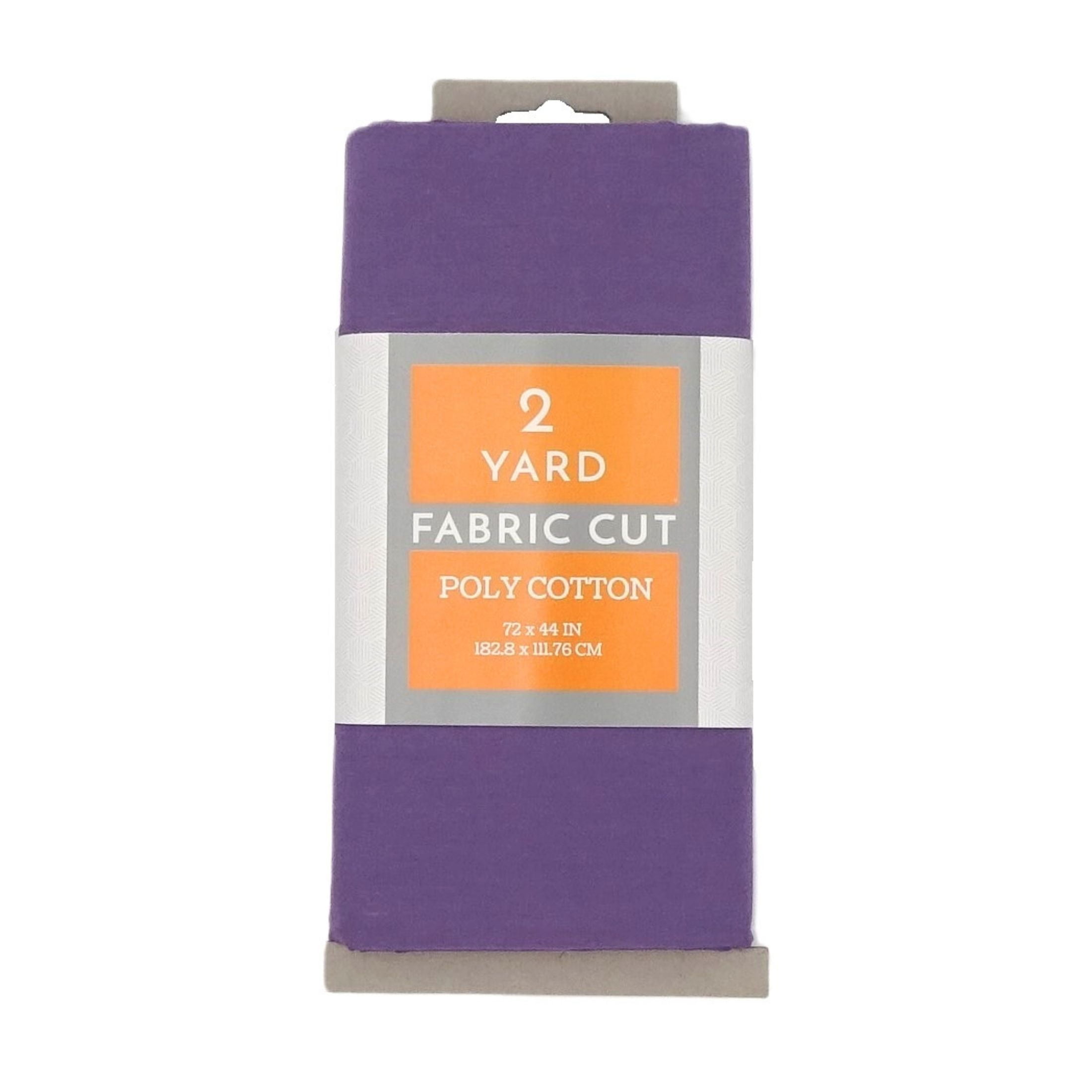 Shason Textile 2 Yard Cut Poly Cotton Fabric, Purple, 44" Wide for Craft & Quilting Projects