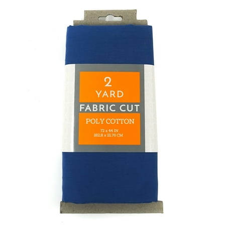 Shason Textile 2 Yard Cut Poly Cotton Fabric, Royal, 44" Wide for Craft & Quilting Projects