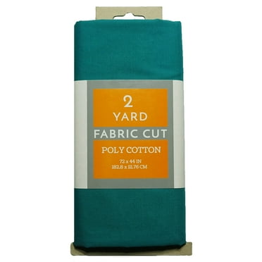 Shason Textile Craft Quilting Poly Cotton 2 Yards Precut Fabric, Teal