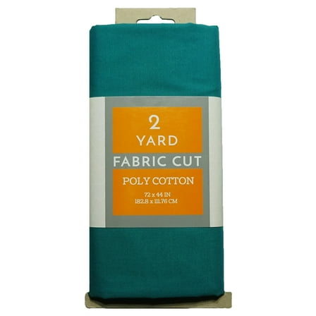 Shason Textile 2 Yard Cut Poly Cotton Fabric, Teal, 44" Wide for Craft & Quilting Projects