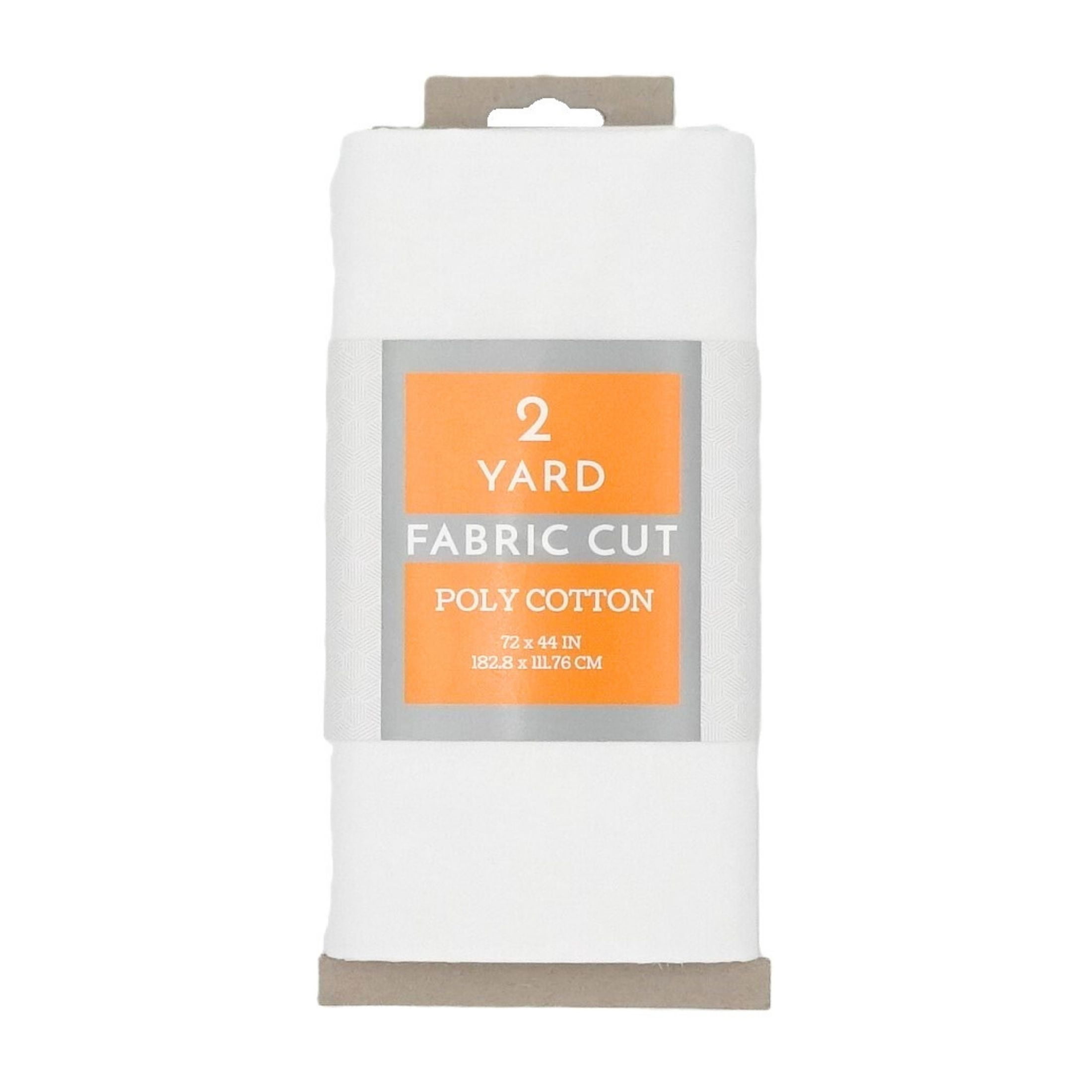Shason Textile 2 Yard Cut Poly Cotton Fabric, White, 44" Wide for Craft & Quilting Projects