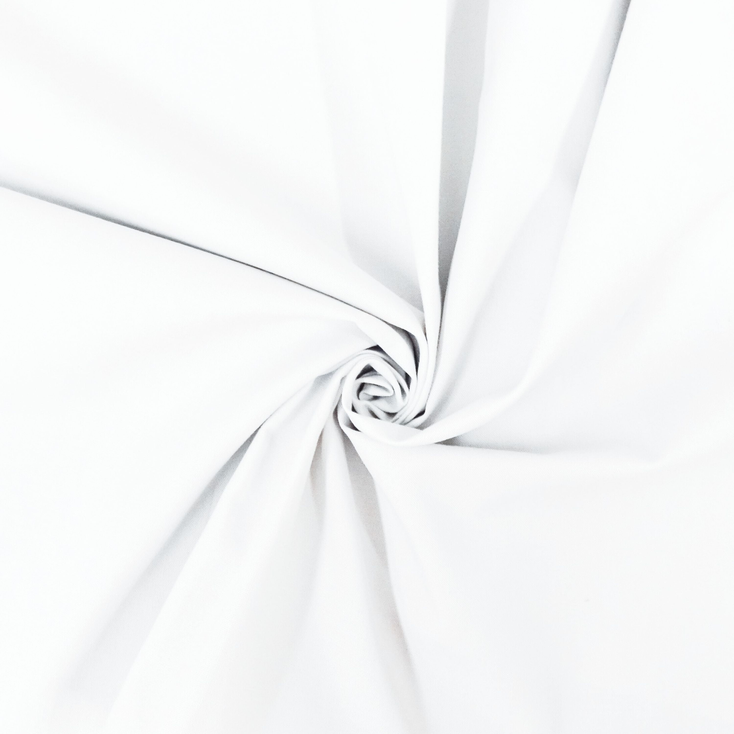 Shason Textile Poly Cotton (3 Yards Cut) x 44" Craft Projects Quilting Precut Fabric, White