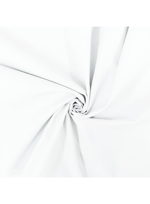 Shason Textile Poly Cotton (3 Yards Cut) x 44" Craft Projects Quilting Precut Fabric, White