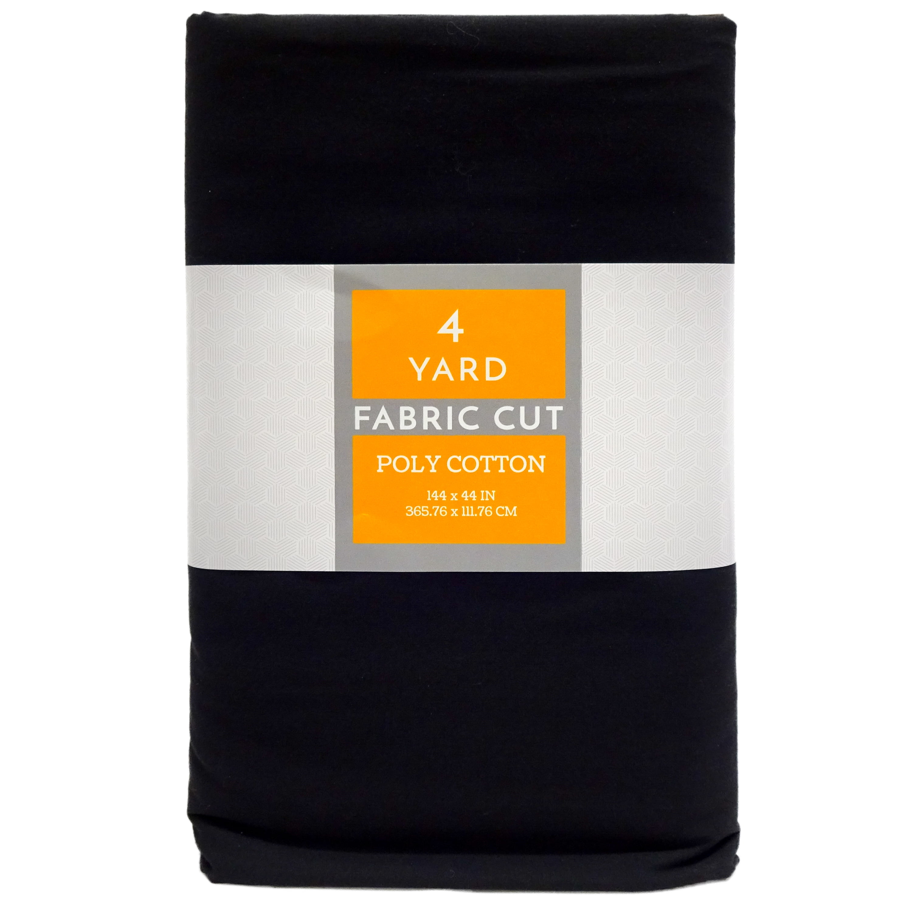 Shason Textile Poly Cotton (4 Yards Cut) x 44" Craft Projects Quilting Precut Fabric, Black