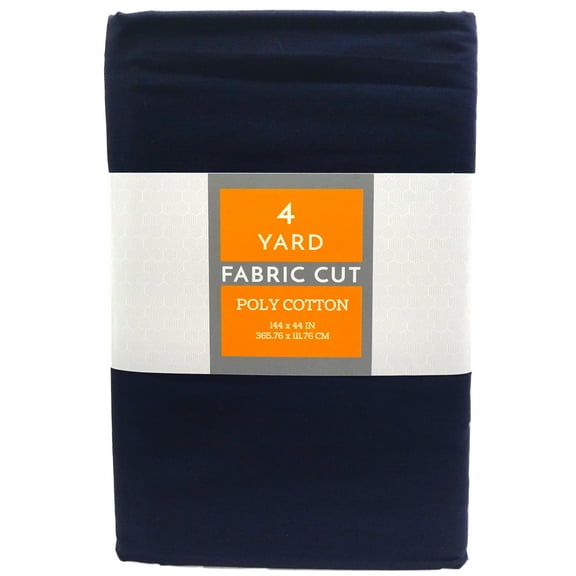 Shason Textile Poly Cotton (4 Yards Cut) x 44" Craft Projects Quilting Precut Fabric, Navy