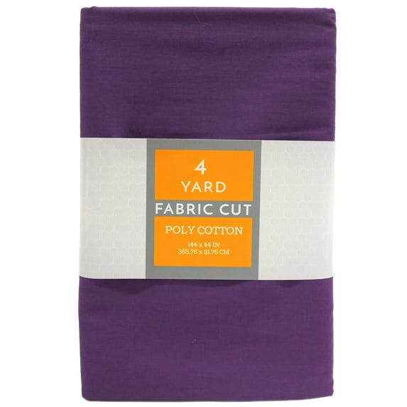 Shason Textile Poly Cotton (4 Yards Cut) x 44" Craft Projects Quilting Precut Fabric, Purple