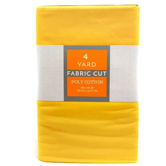Shason Textile Poly Cotton (4 Yards Cut) x 44" Craft Projects Quilting Precut Fabric, Yellow