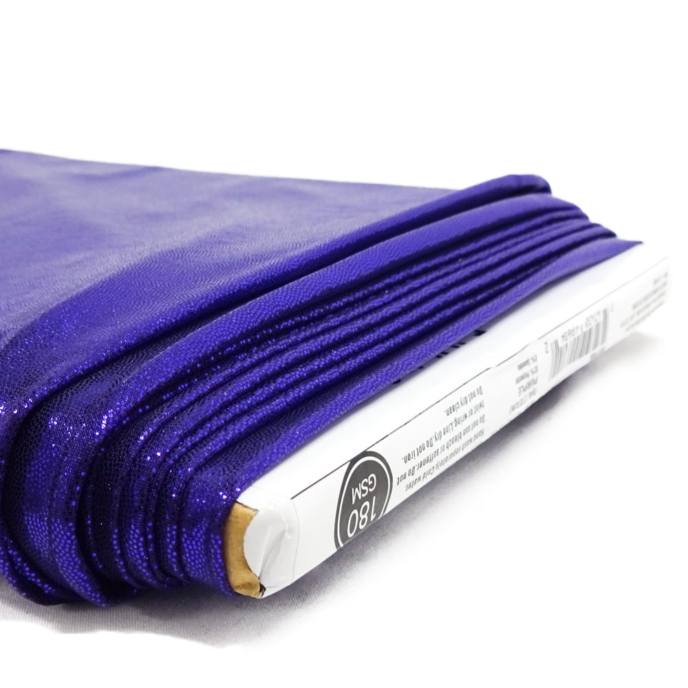 Shason Textile Spandex Foil Knit Dancewear Precut Fabric, Purple