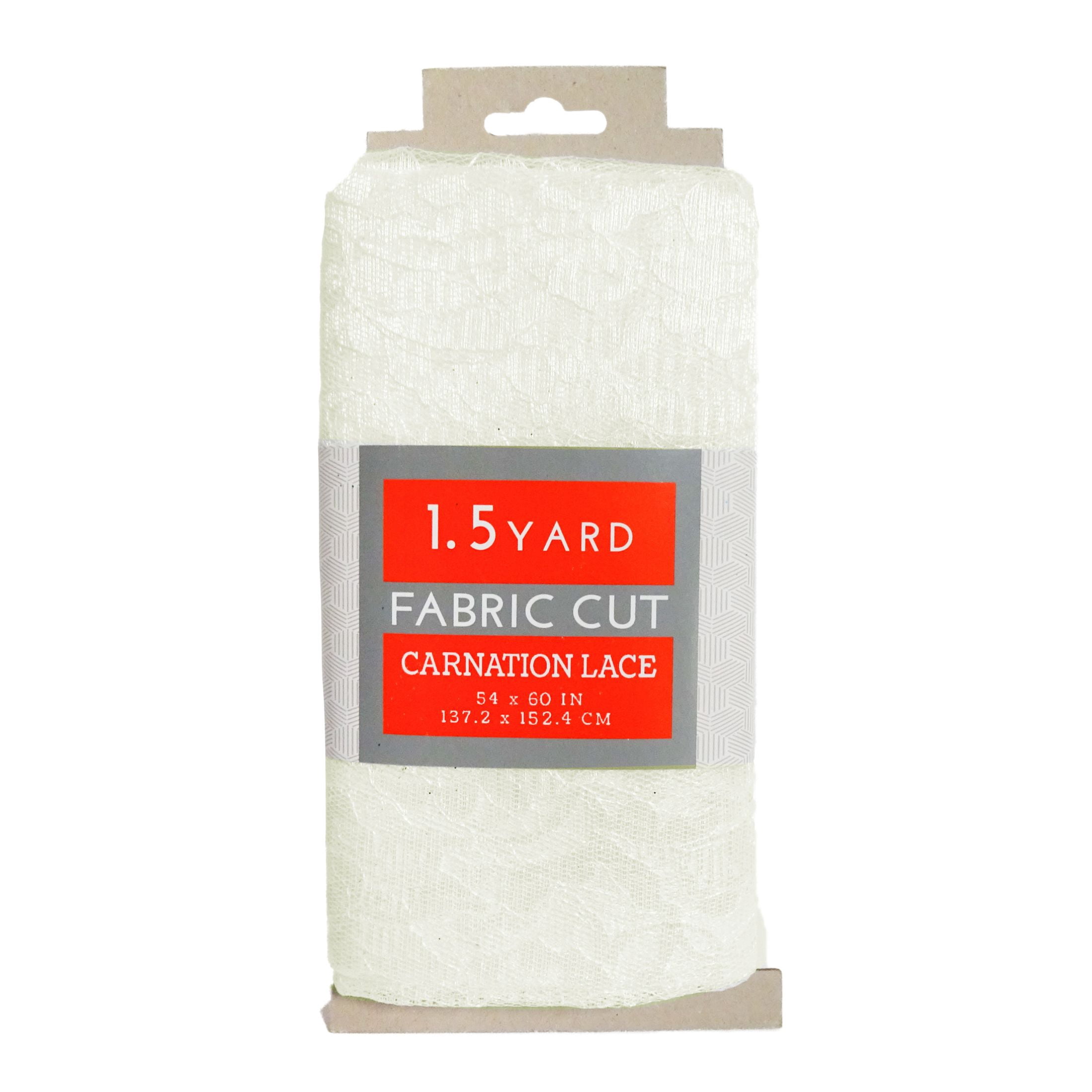 Shason Textile Special Occasion 58/60" Carnation Lace 1.5 Yard Precut Fabric, Ivory