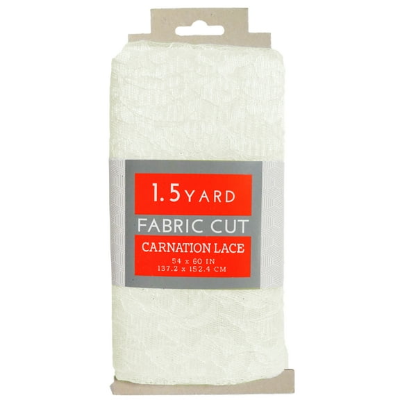 Shason Textile Special Occasion 58/60" Carnation Lace 1.5 Yard Precut Fabric, Ivory