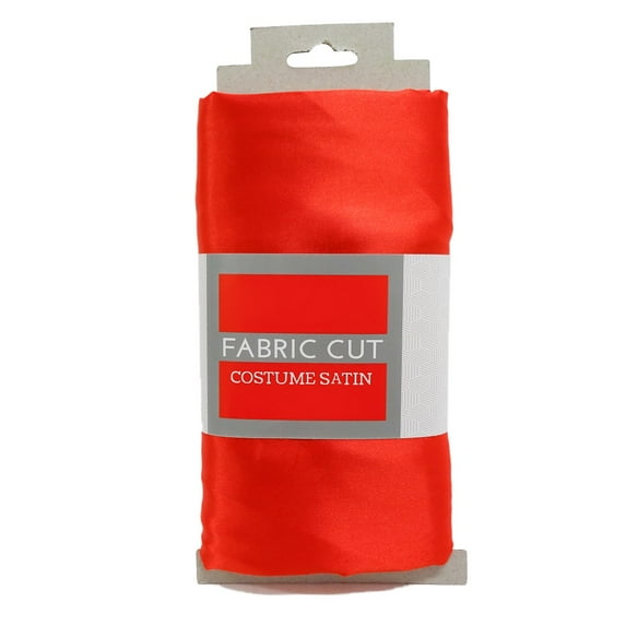 Shason Textile Special Occasion 59" X 8 Yards 100% Polyester Satin Solid Print Apparel Fabric, Red