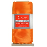 Shason Textile Special Occasion Costume Satin 2 Yards Precut Fabric, Orange