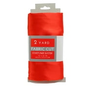 Shason Textile Special Occasion Costume Satin 2 Yards Precut Fabric, Red