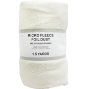 Shason Textile White & Gold Foil Dust Micro Fleece Quilting Fabric, 54" X 1.5 Yards Precut