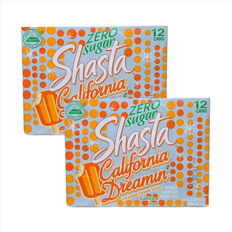 ゆう CREAM SODA 45TH ブレス Shasta, California Dreamin' Orange Creme Soda, 24 Cans - Walmart.com