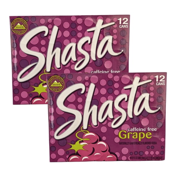 Shasta Grape Soda Caffeine Free - 24 Cans