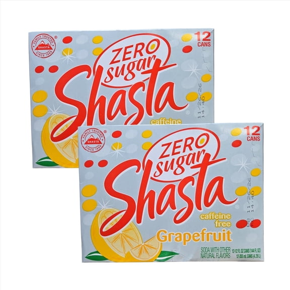 Shasta Grapefruit Soda, Zero Sugar - 24 Cans