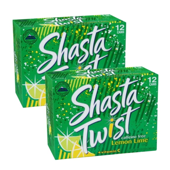 Shasta Lime Lemon Twist Soda - 24 Cans