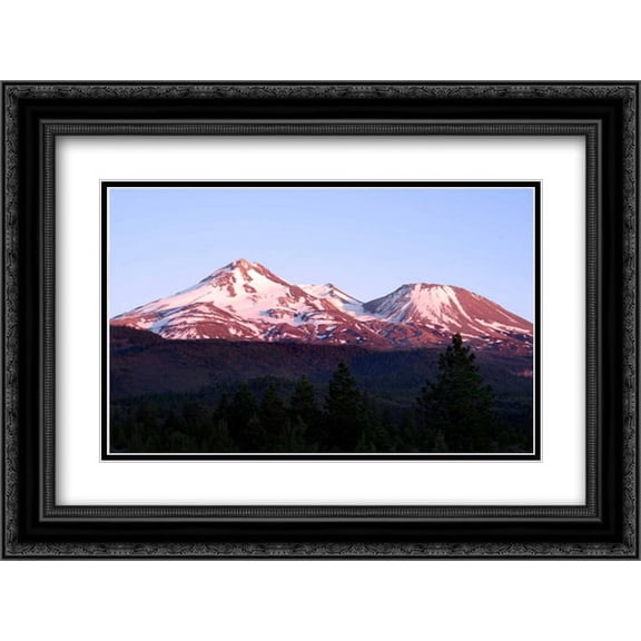 Shasta Sunset II 2x Matted 24x18 Black Ornate Framed Art Print by Taylor, Douglas