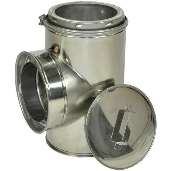 Shasta Vent 6 Inch Three Way Ducting Tee with Cap 6A-T 8in