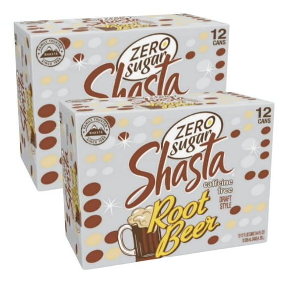 Shasta Zero Sugar Root Beer Soda - 24 Cans