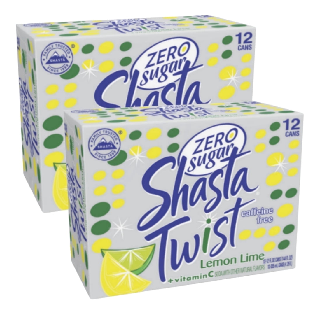 Shasta Zero Sugar Twist Soda - 24 Cans