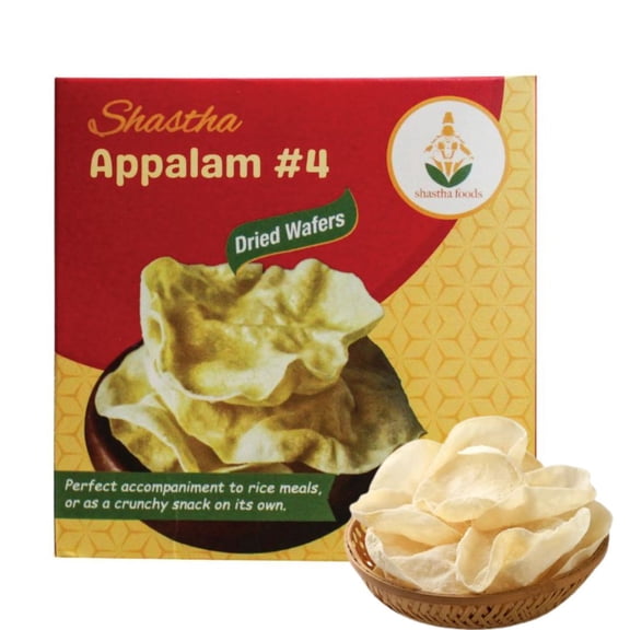 Shastha Foods  Appalam Packet  #4 (Pack of 3) Each 180g