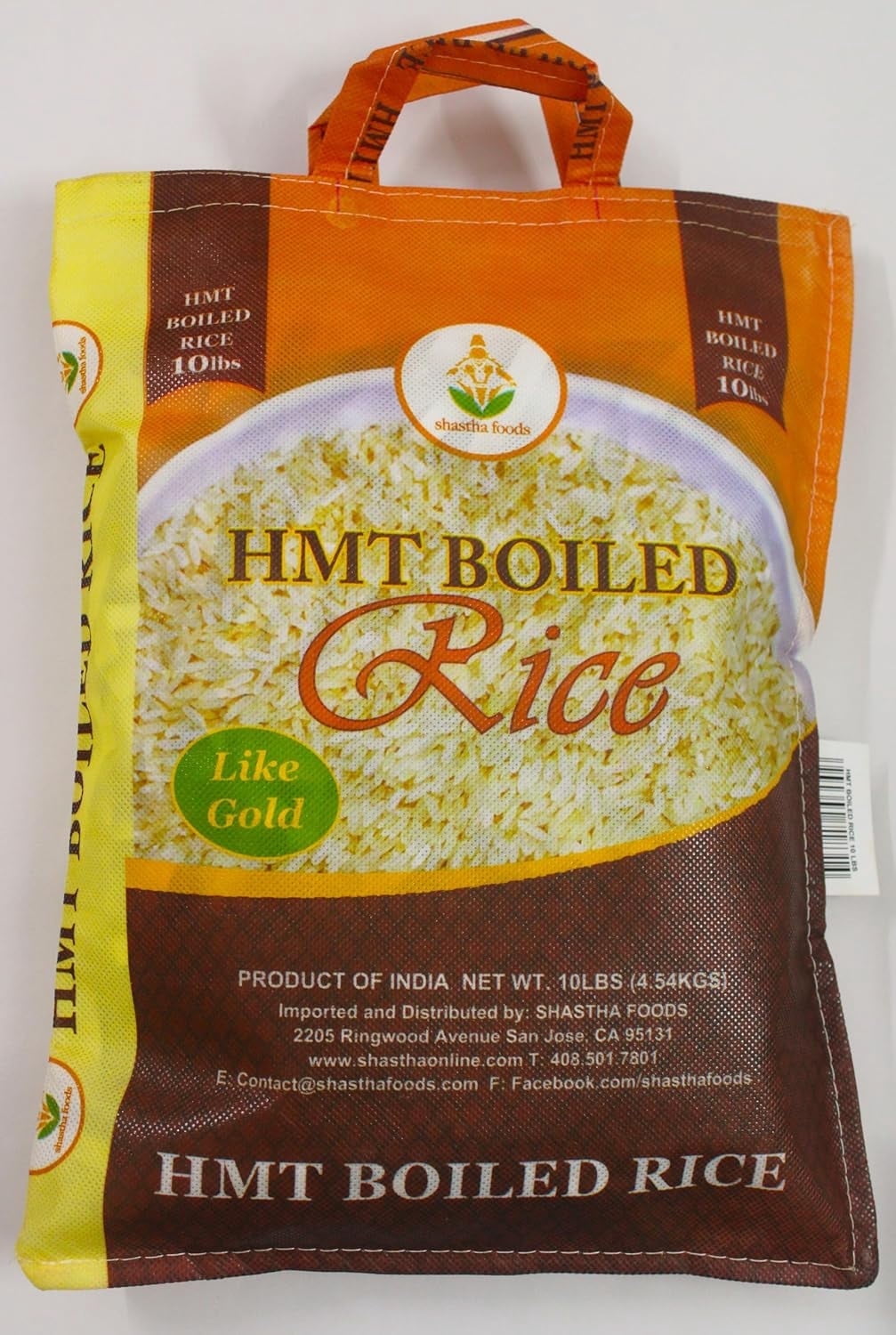 Shastha Foods HMT Boiled Rice Gluten-Free White Rice, 10 lbs Bag ...