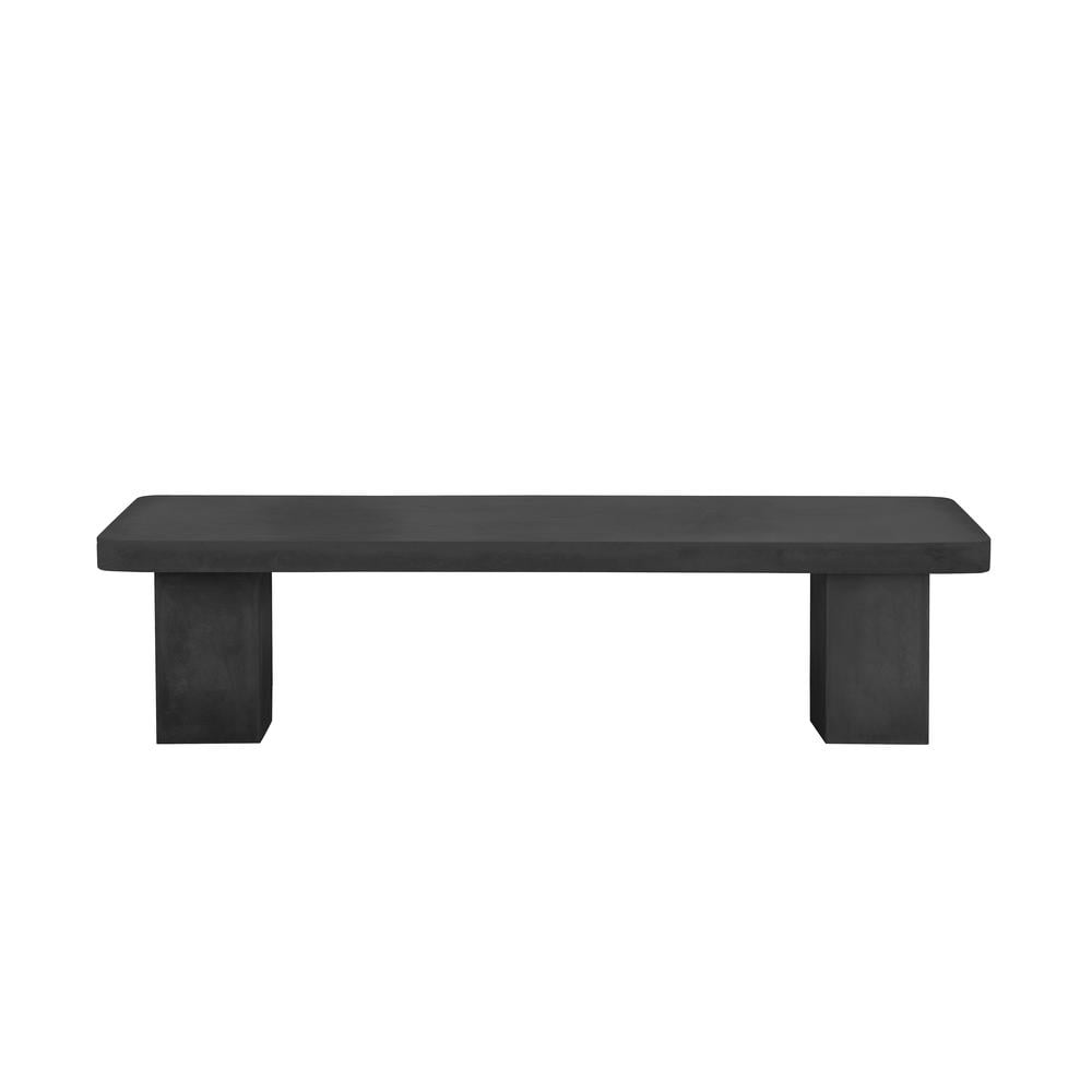 Shatana Home Ella Bench Extra Large In Ivory Concrete - Walmart.com