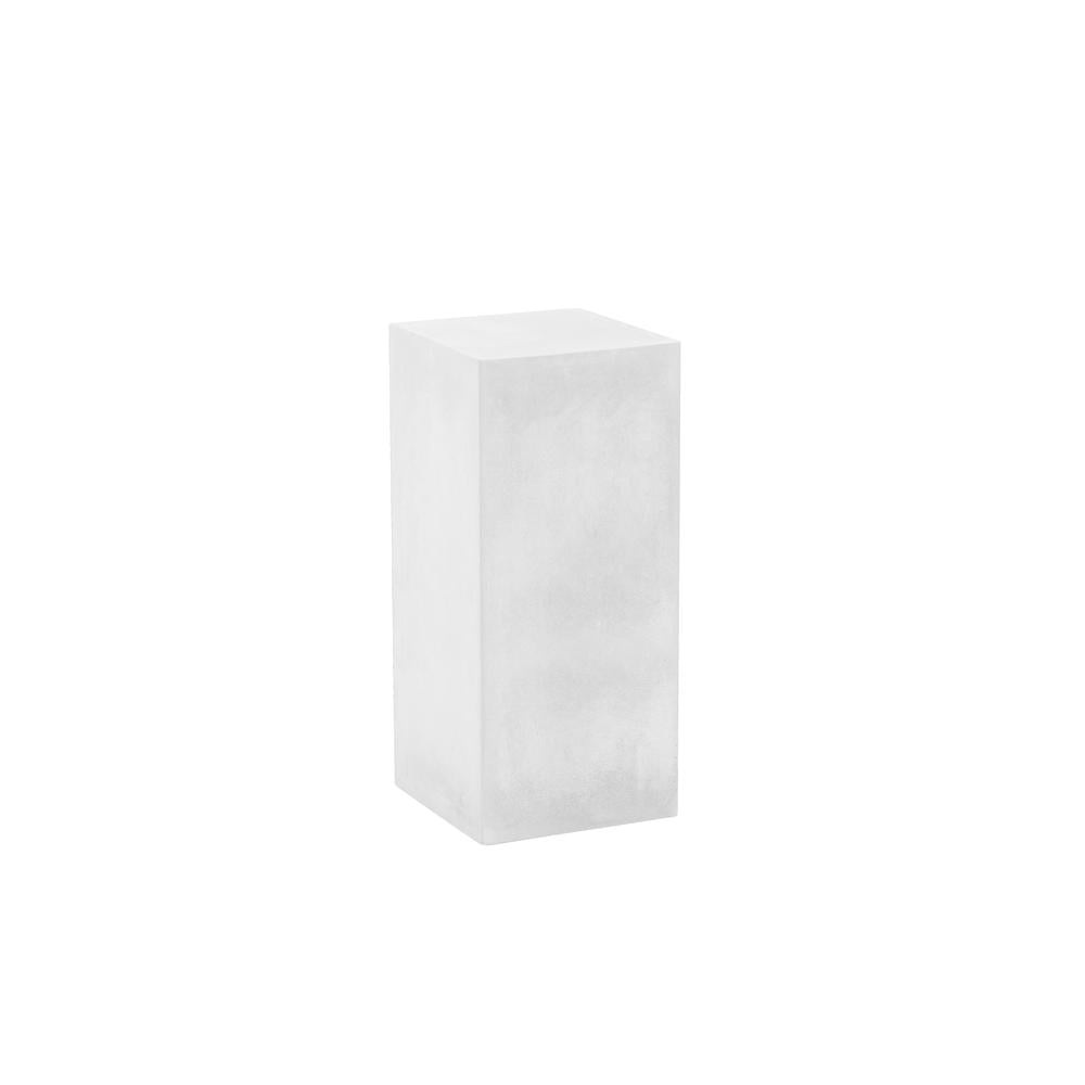 Shatana Home Sonny Square Pedestal Tall in Ivory Concrete