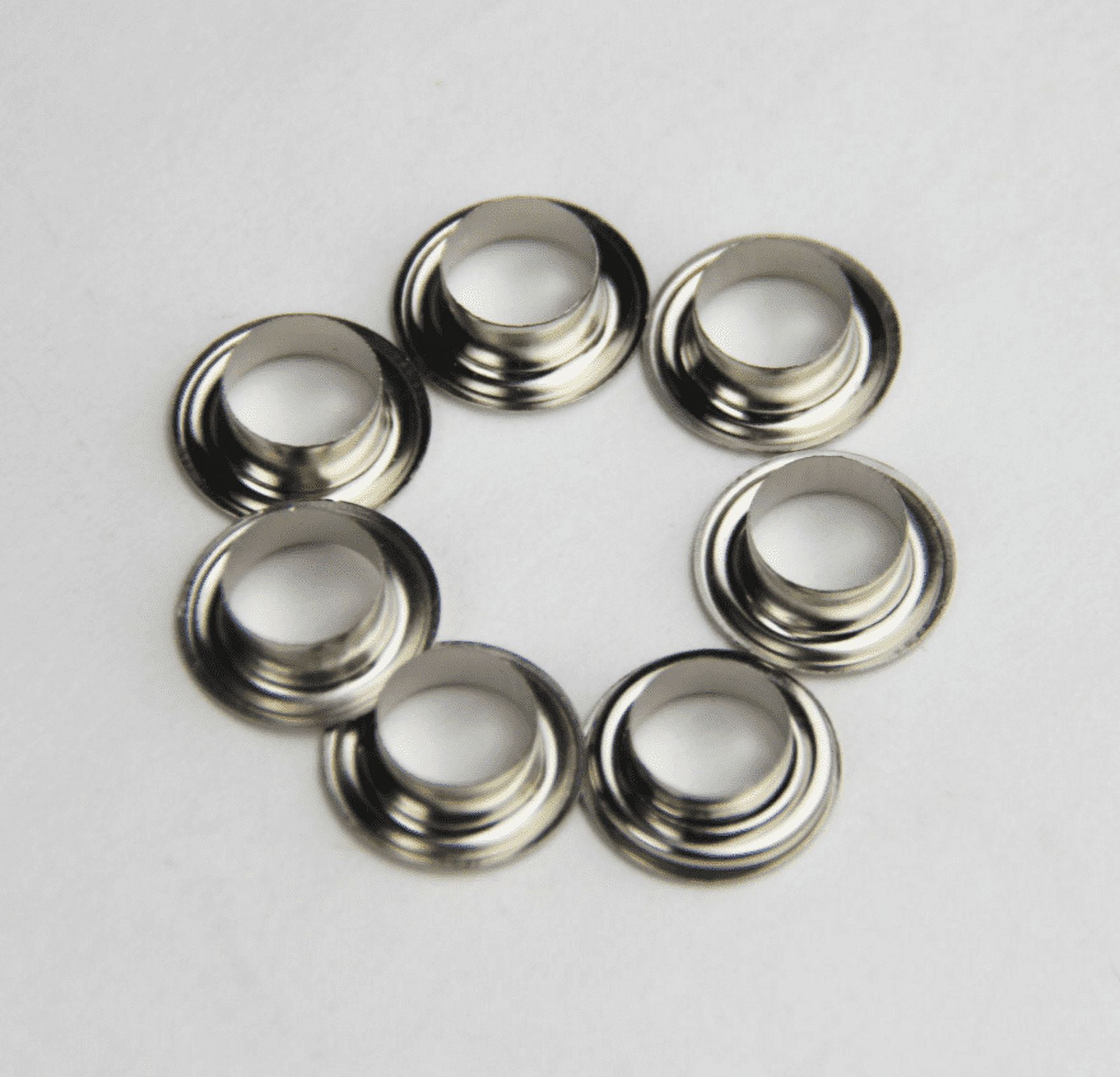 Shatex 1/4" Silver Metal Snap Grommets 50pack