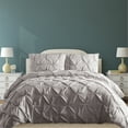 thumbnail image 1 of Shatex 3 Pieces Pleated Comforter Sets - Queen Gray, 1 of 5