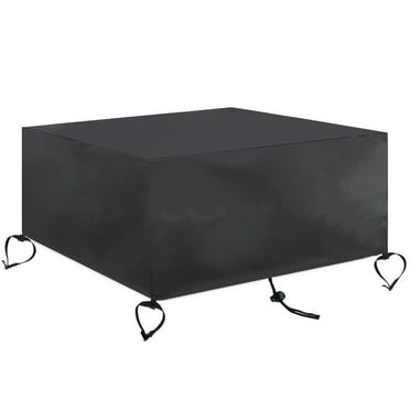 Shatex 30 in. Black Durable Weather-Resistant Square Fire Pit Cover