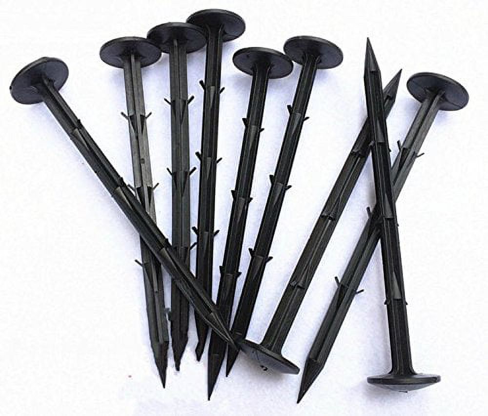 Shatex 4.3inch 24pack Black Sturdy Plastic Stakes Anchors for Holding