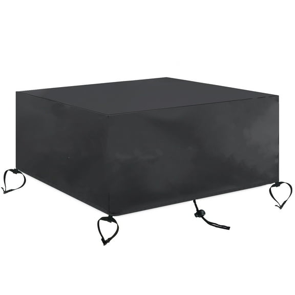 Shatex 44 in. Black Durable Weather-Resistant Square Fire Pit Cover
