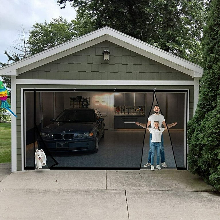 Magnetic Mesh 9' x 7' Single Car Hands-Free Garage Door Screen Magnetic Mesh 9' x 7' Single Car Hands-Free Garage Door Screen