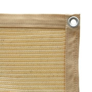 Shatex 90% Shade Fabric Sun Shade Cloth with Grommets for Pergola Cover Canopy 6' x 10', Wheat