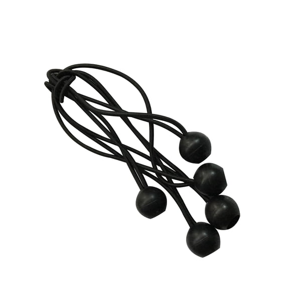 Shatex Black 6-inch 48pack Ball Bungee Canopy Tarp Tie Down Cord Reusable