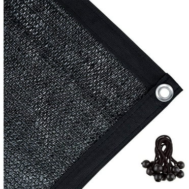 Shatex  Outdoor Pergola Shade Cover Canopy for Patio Privacy Shade Screen Panel with Grommets on 2 Sides8'x10', Black 6x8ft