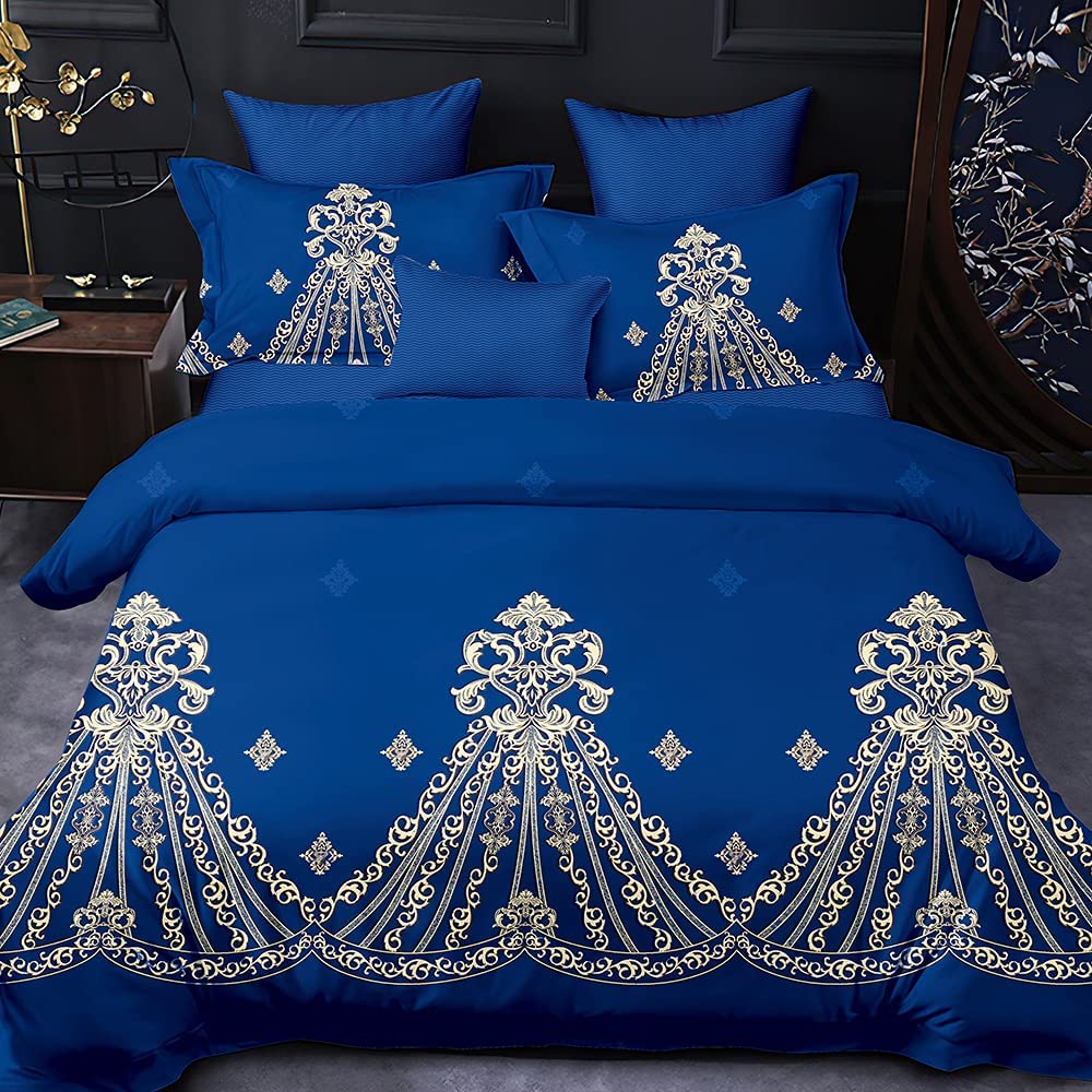 Shatex Queen Size Comforter Set Blue 3 Pieces King Size Comforter