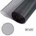 thumbnail image 1 of Shatex Window Screen Mesh, DIY Fiberglass Screen Replacement Black Mesh Fabric, Moquito/Insect Barrier, Invisible & Fireproof 36"x25', 1 of 2
