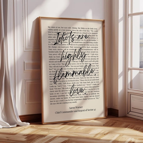 Shatter Me Poster, Aaron Warner Art Quote Poster, Juliette Ferrars, Booktok Quote Merch, Tahereh Mafi,, Unframed Poster Size 12x18 F03.1.14l2491