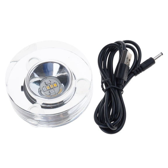 Shatterproof ABS Illuminated Base With Adjustable Lighting Modes Accessory With USB Power Sources for Display Purposes